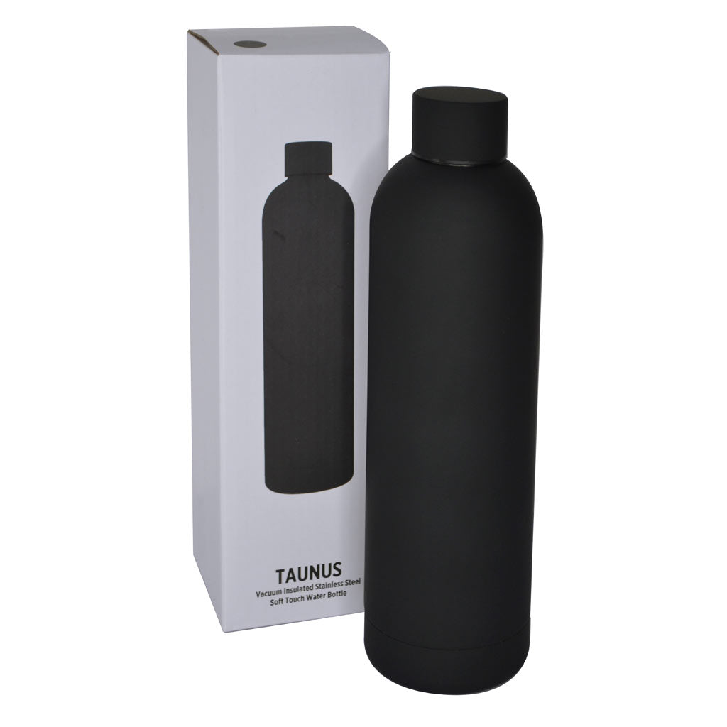 Soft Touch Insulated Water Bottle - 750ml - Black