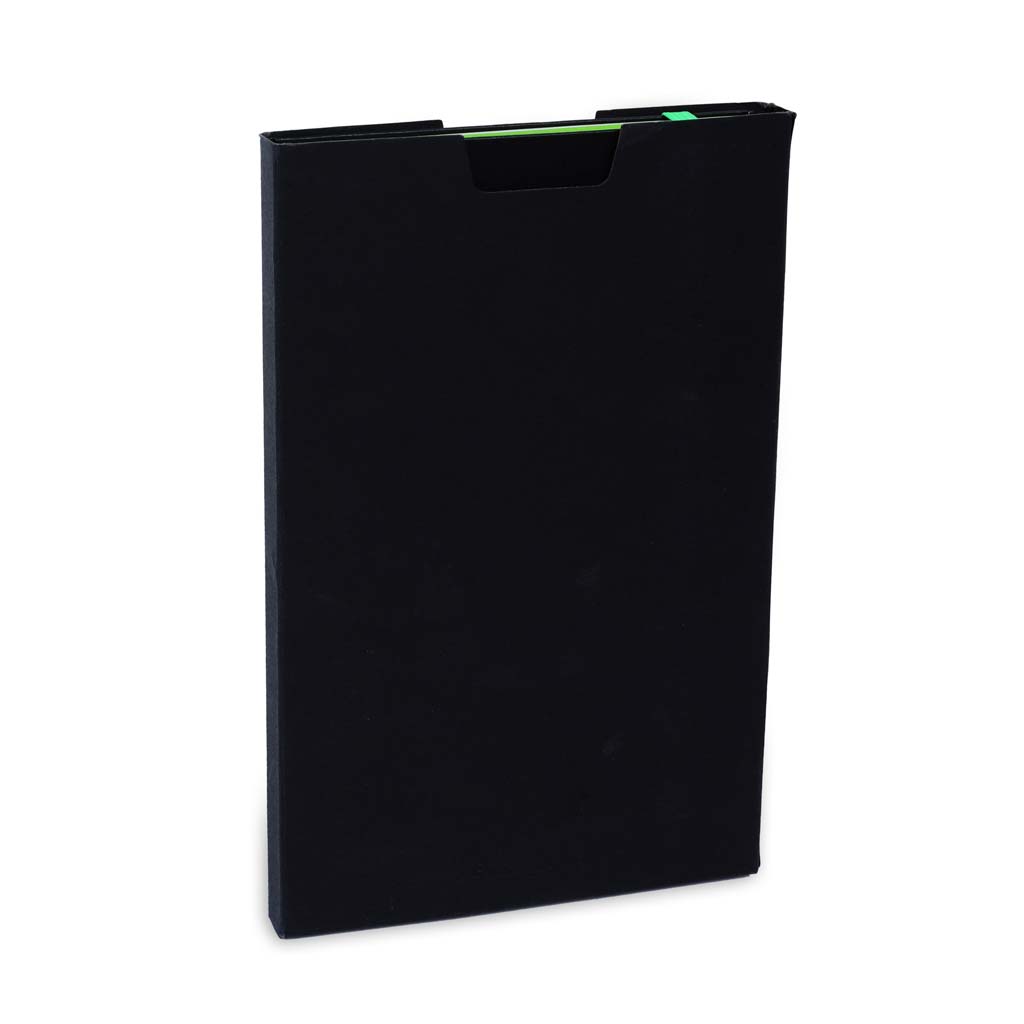A5 Hardcover Ruled Notebook Black - Green