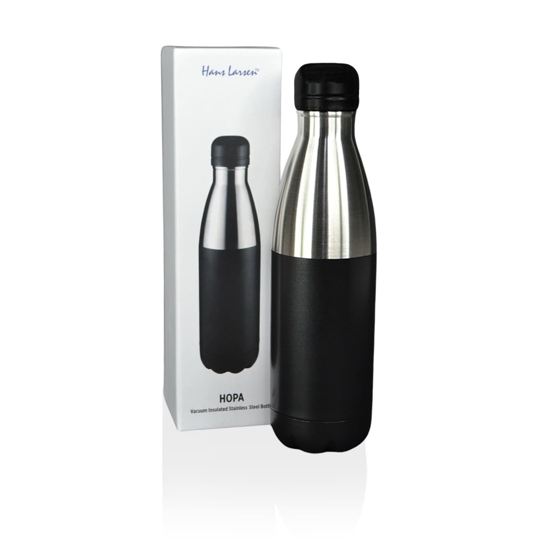 Double Wall Stainless Steel Water Bottle - Black