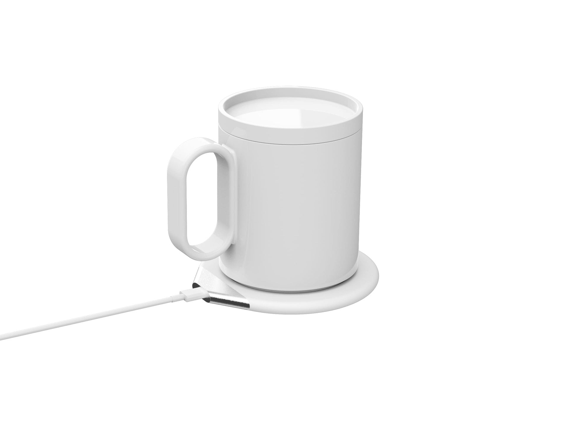 Smart Mug Warmer with Wireless Charger - White