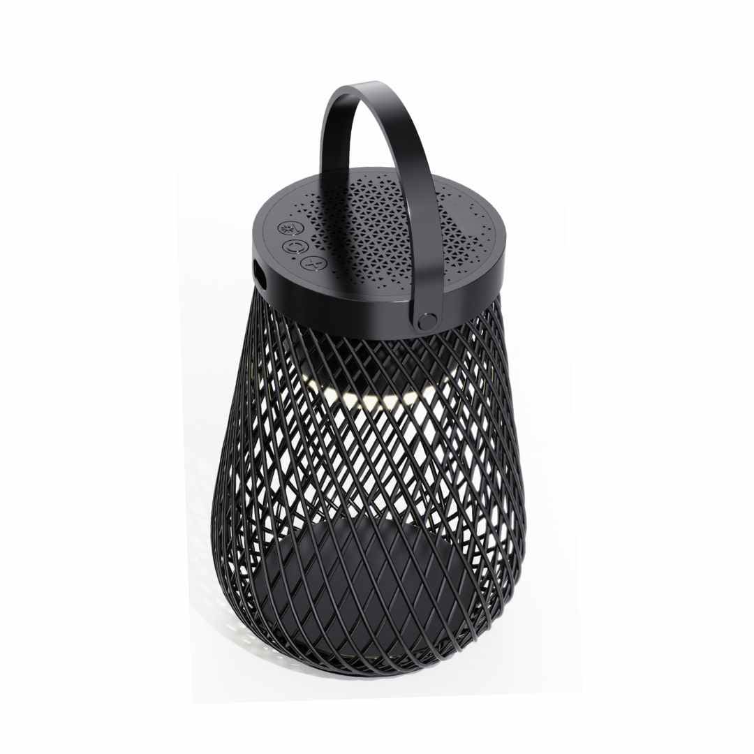 Wireless Speaker Lamp - Black