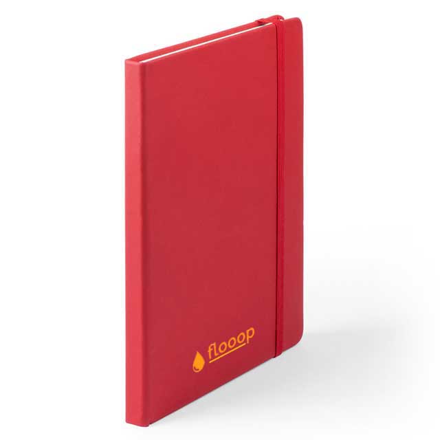 A5 Hard Cover Ruled Notebook - Red