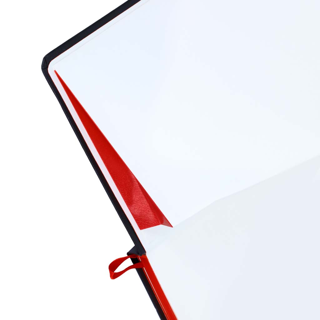 A5 Hardcover Ruled Notebook Black - Orange
