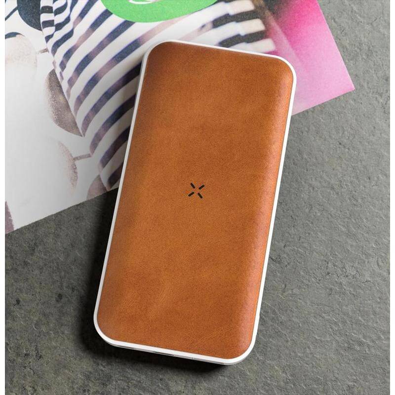 Recycled Leather 10000mAh PD Powerbank - White/Tan