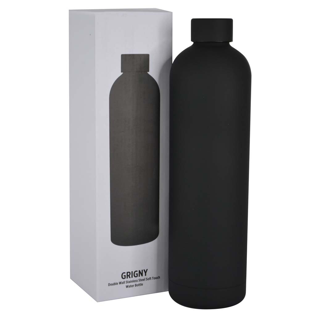 Insulated Water Bottle - 1000ml - Black