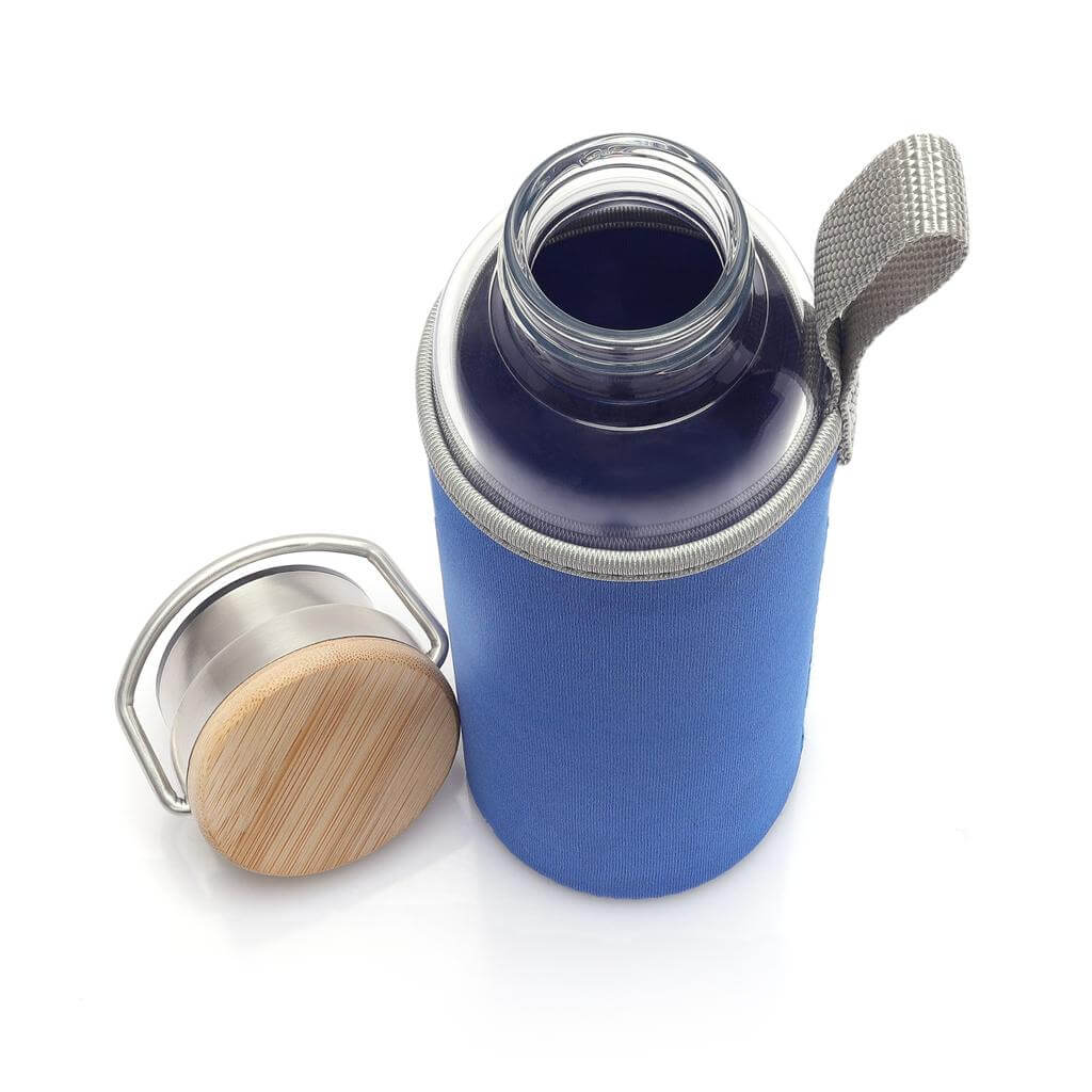 Glass Bottle with Neo Sleeve - Royal Blue