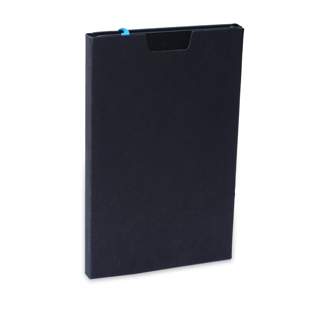 A5 Hardcover Ruled Notebook Black - Blue