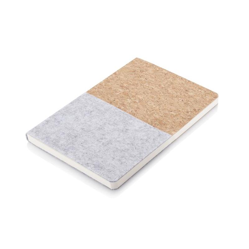 Recycled Felt & Cork Soft Cover Notebook