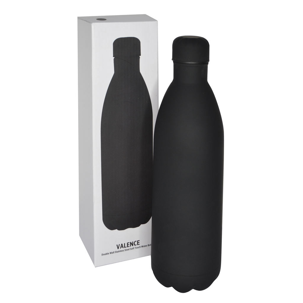 Soft Touch lnsulated Water Bottle - 1L - Black