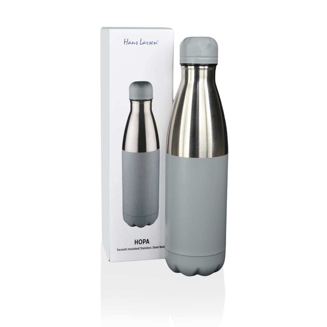 Double Wall Stainless Steel Water Bottle - Grey