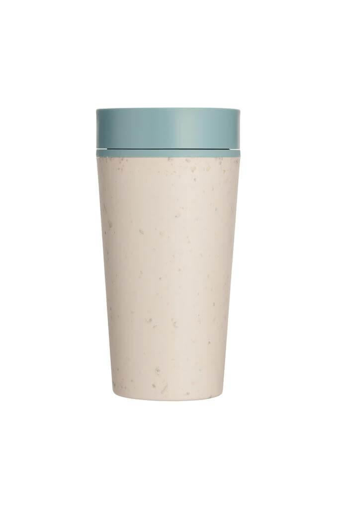 Circular Cup  Cream & Faraway Blue 12oz