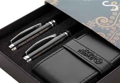 Pen Set - Black/Silver