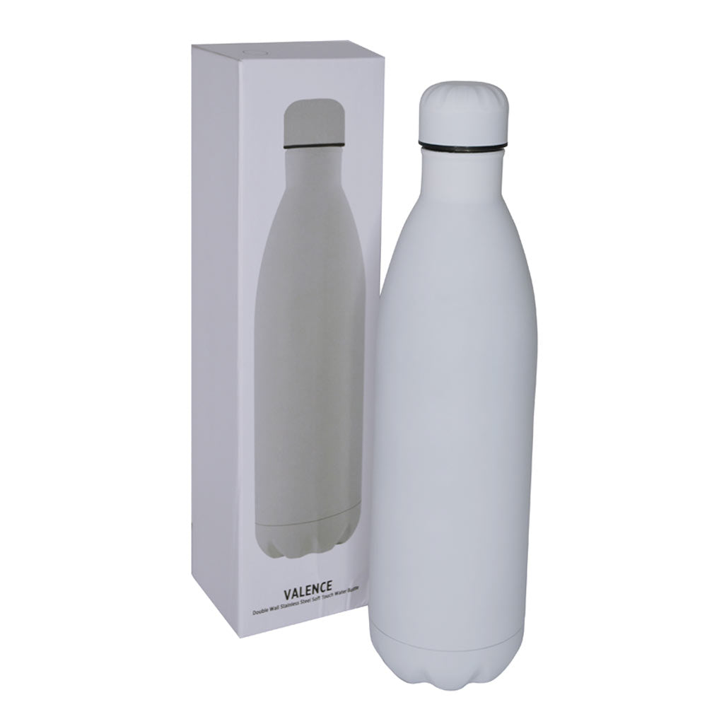 Soft Touch lnsulated Water Bottle - 1L - White