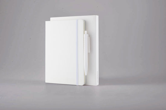 A5 Notebook With Pen Set - White