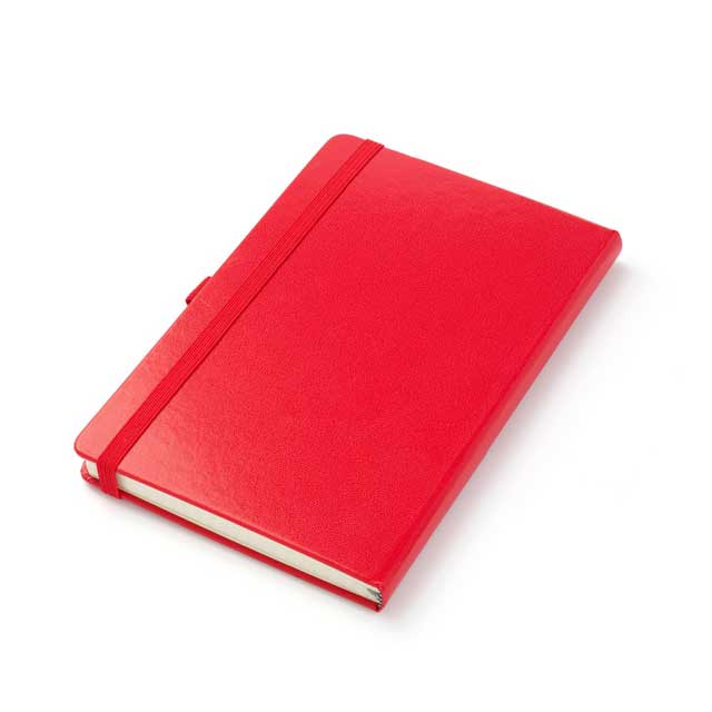 A5 Hard Cover Ruled Notebook - Red