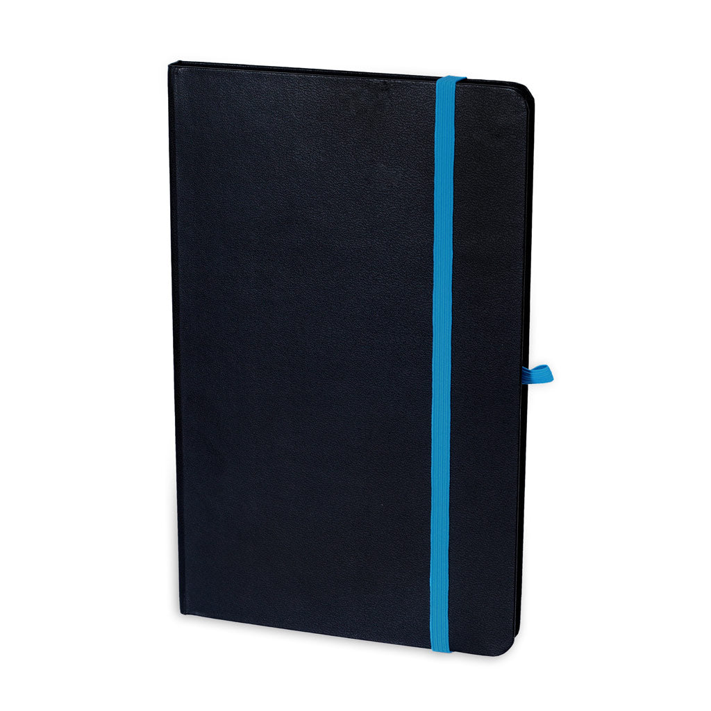 A5 Hardcover Ruled Notebook Black - Blue