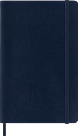 Large Soft Cover Ruled Notebook - Sapphire Blue