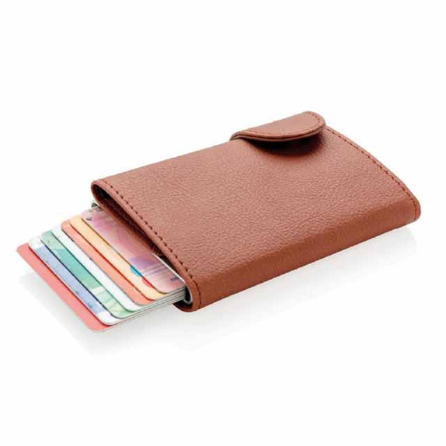 PU Cardholder Wallet Brown