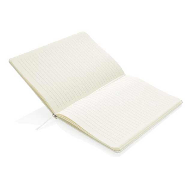 A5 Hard Cover Ruled Notebook - White