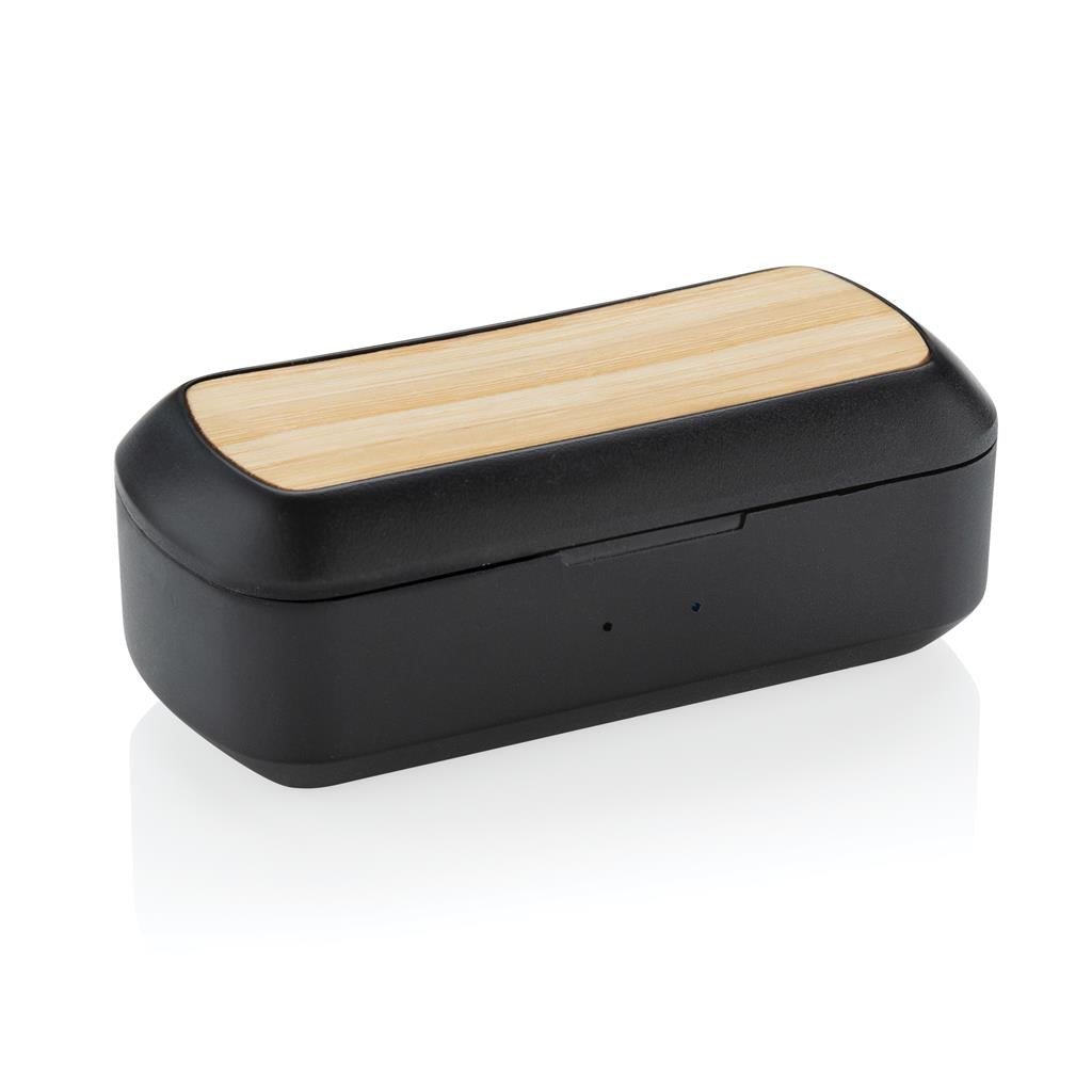 Bamboo Free Flow TWS Earbuds in Charging Case - Black