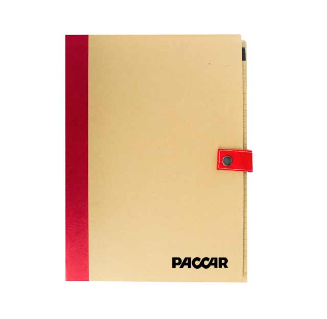 A4 Folder With Pen Red