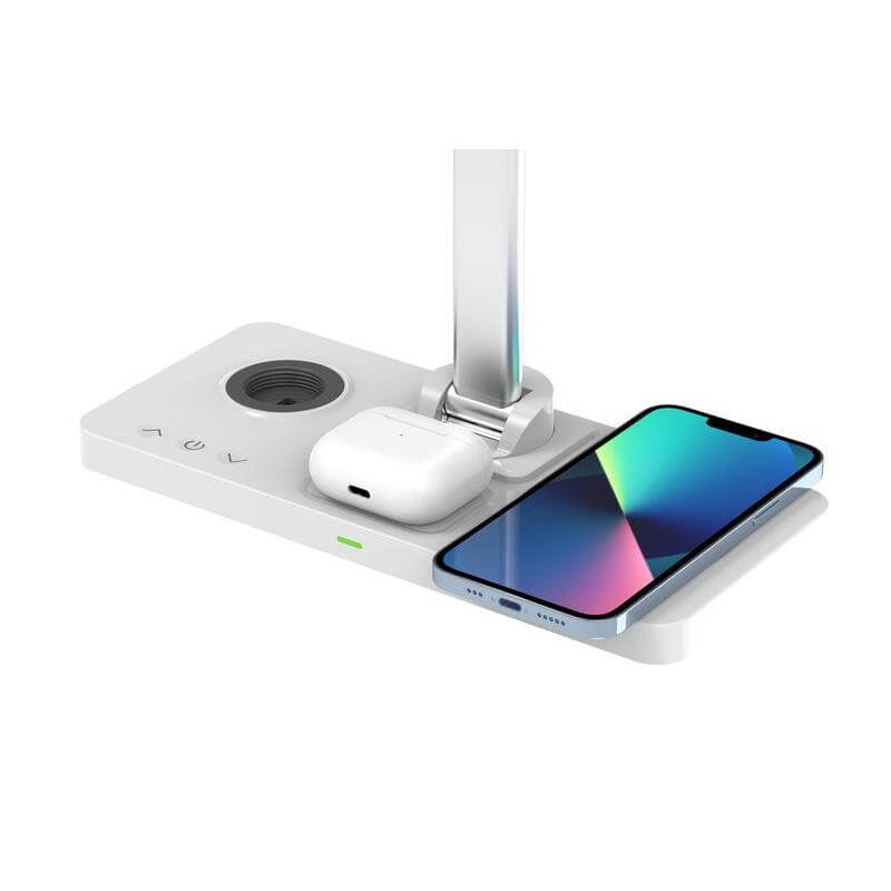 Wireless Charger with Desk Lamp 3 in 1  - White