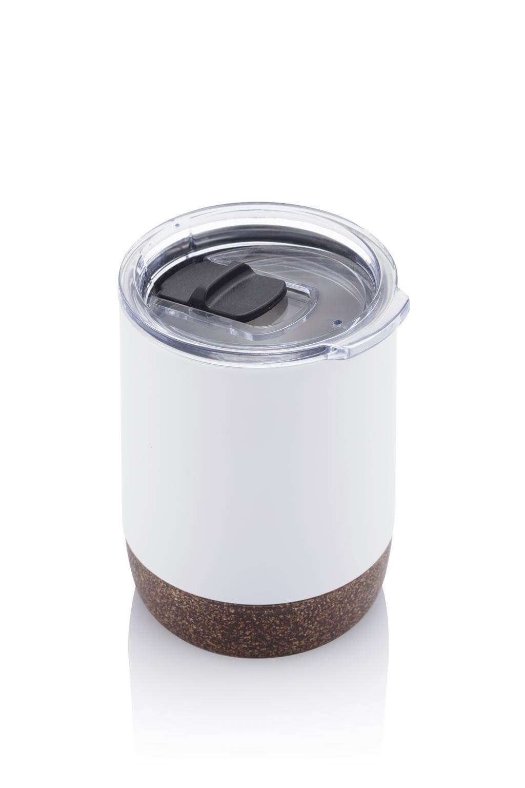 Vacuum Mug With Cork Base - White