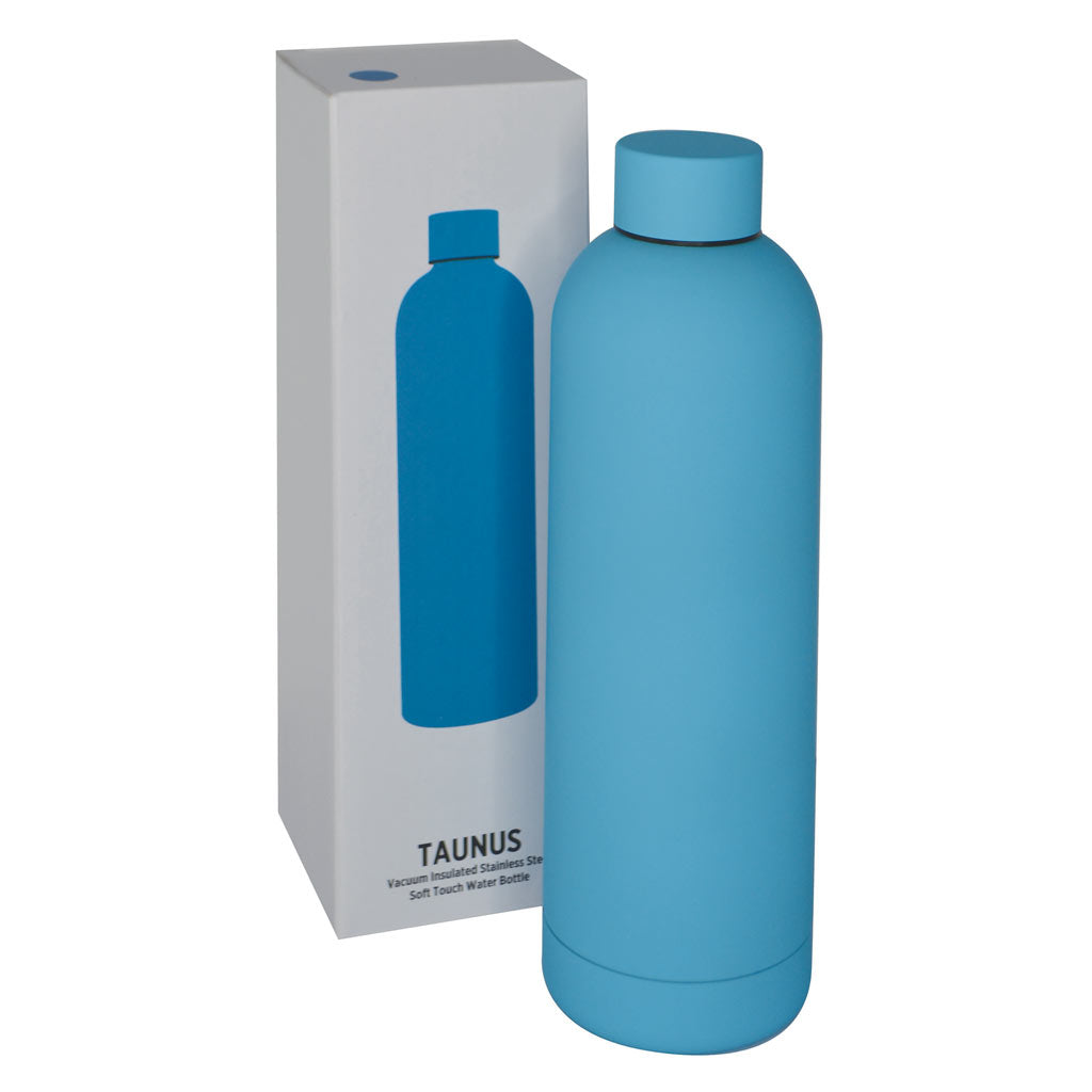 Soft Touch Insulated Water Bottle - 750ml - Aqua Blue