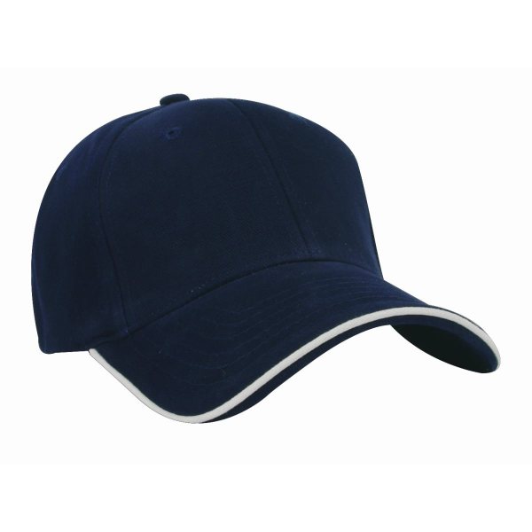 Performance Stretch-Fitted Cap - Navy Blue / White