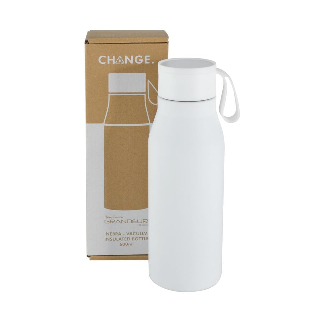 Collection Vacuum Bottle with Loop - 600ml - White