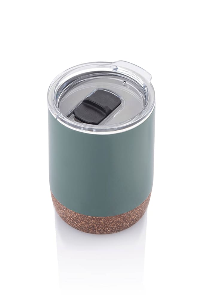 Vacuum Mug With Cork Base - Green