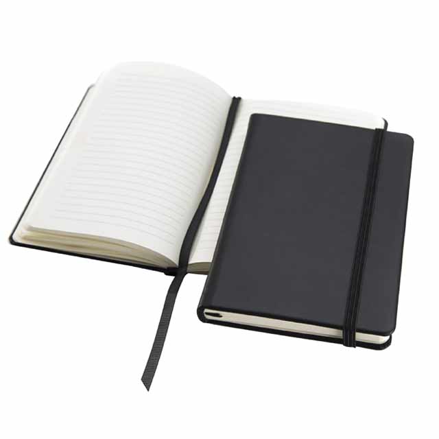 A5 Hard Cover Ruled Notebook - Black