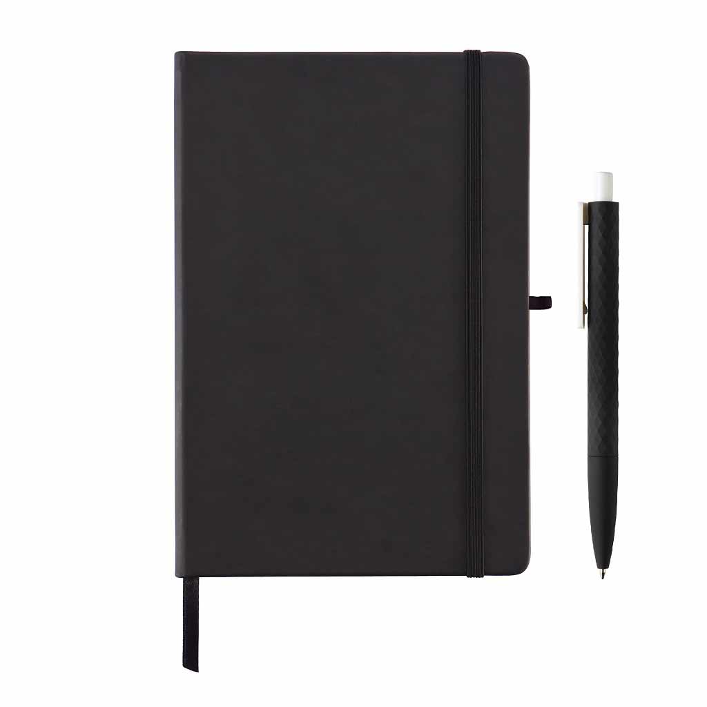 A5 Notebook With Pen Set - Black