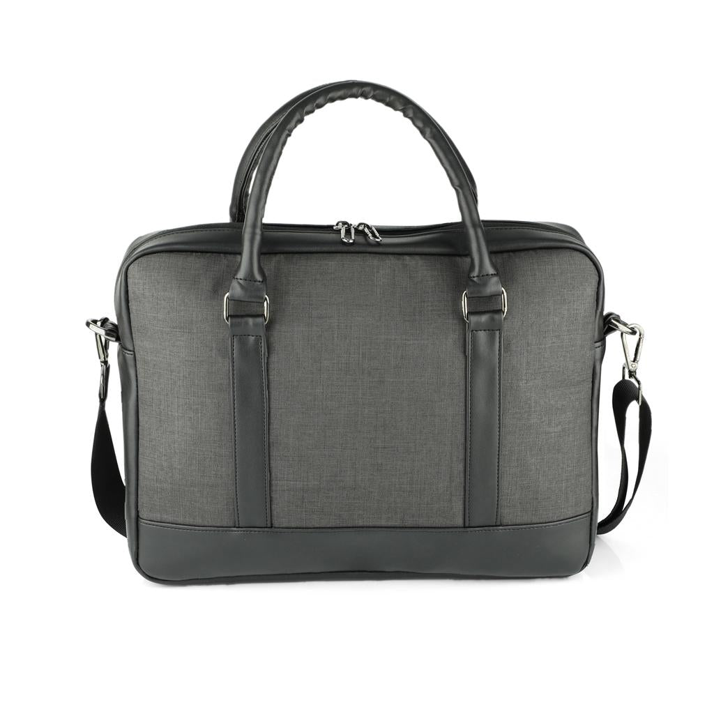 15" Laptop Bag in Fabric & PU