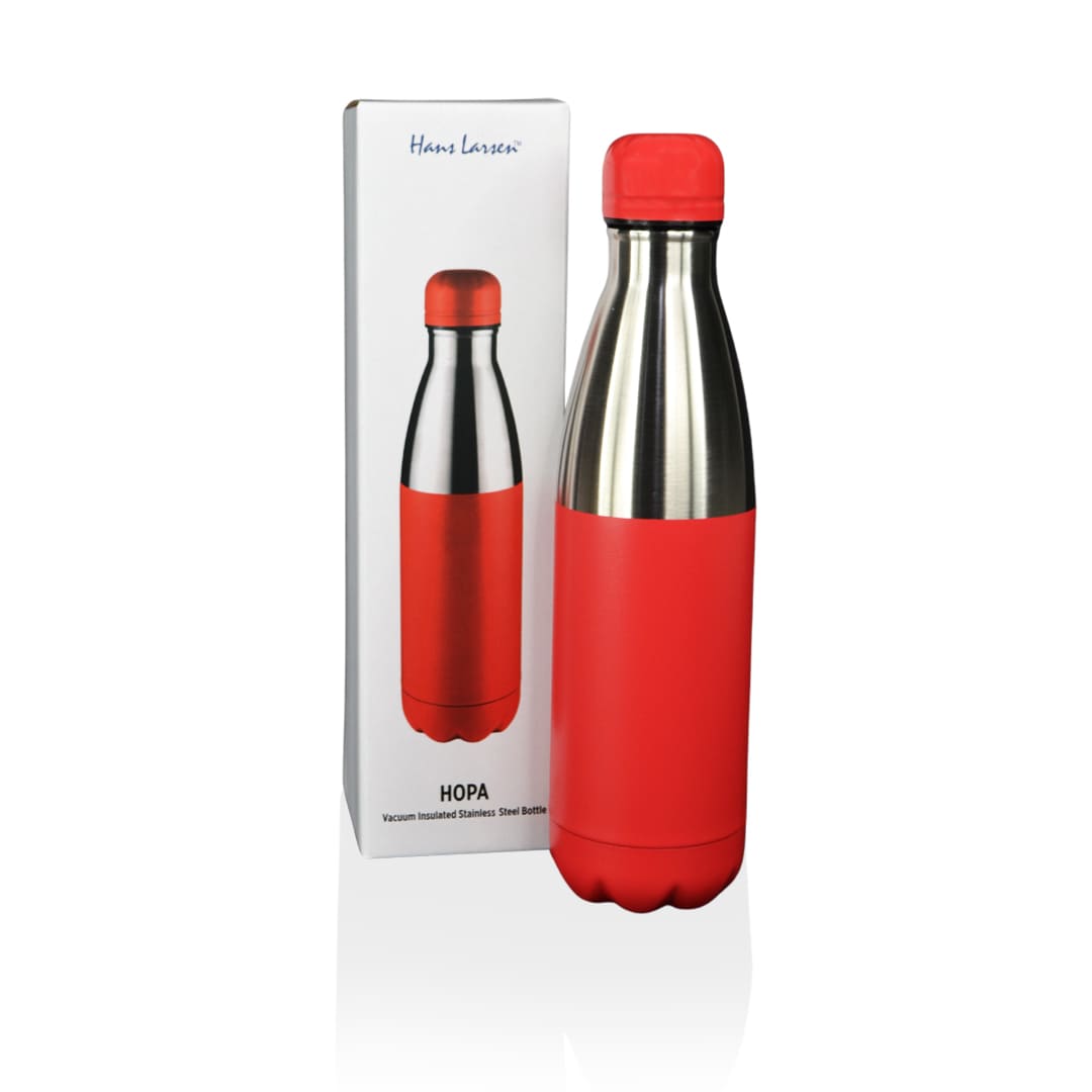 Double Wall Stainless Steel Water Bottle - Red