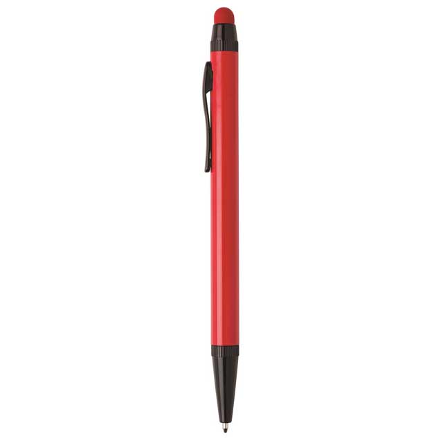 A6 Hard Cover Notebook With Stylus Pen - Red