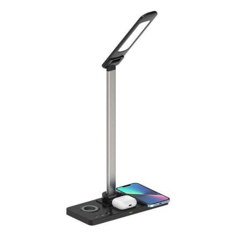 Wireless Charger with Desk Lamp 3 in 1  - Black